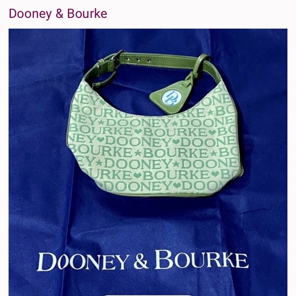 NWT Dooney & Bourke Monogram Hearts and Stars Adjustable Hobo Shoulder Bag - Picture 16 of 16